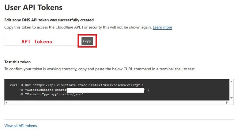 cloudflare的API Toekn 5